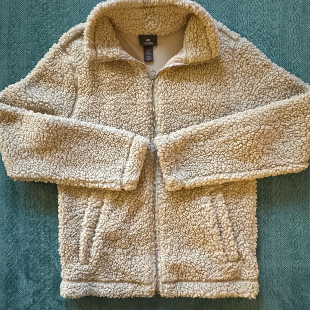 H&M Cream Sherpa Jacket